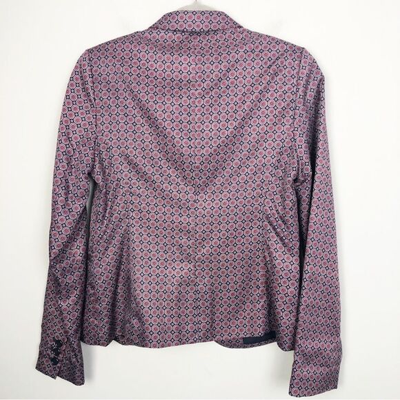 THE LIMITED | Classy Navy Blue & Red Medallion Print Blazer Women’s Size Small - Picture 8 of 9